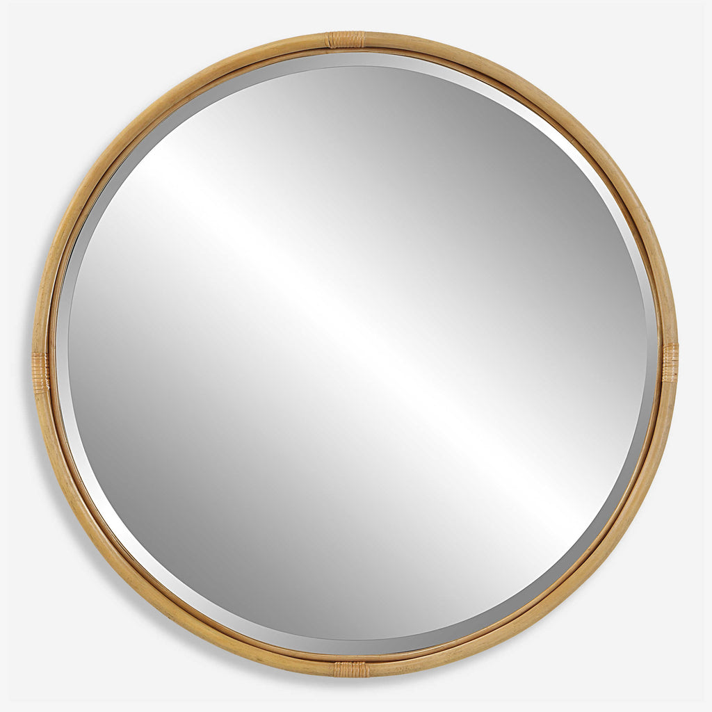 Drift Away Rattan Round Mirror - Bombay Mercantile