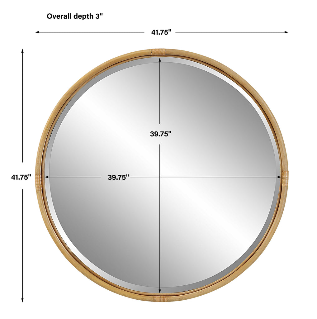 Drift Away Rattan Round Mirror - Bombay Mercantile