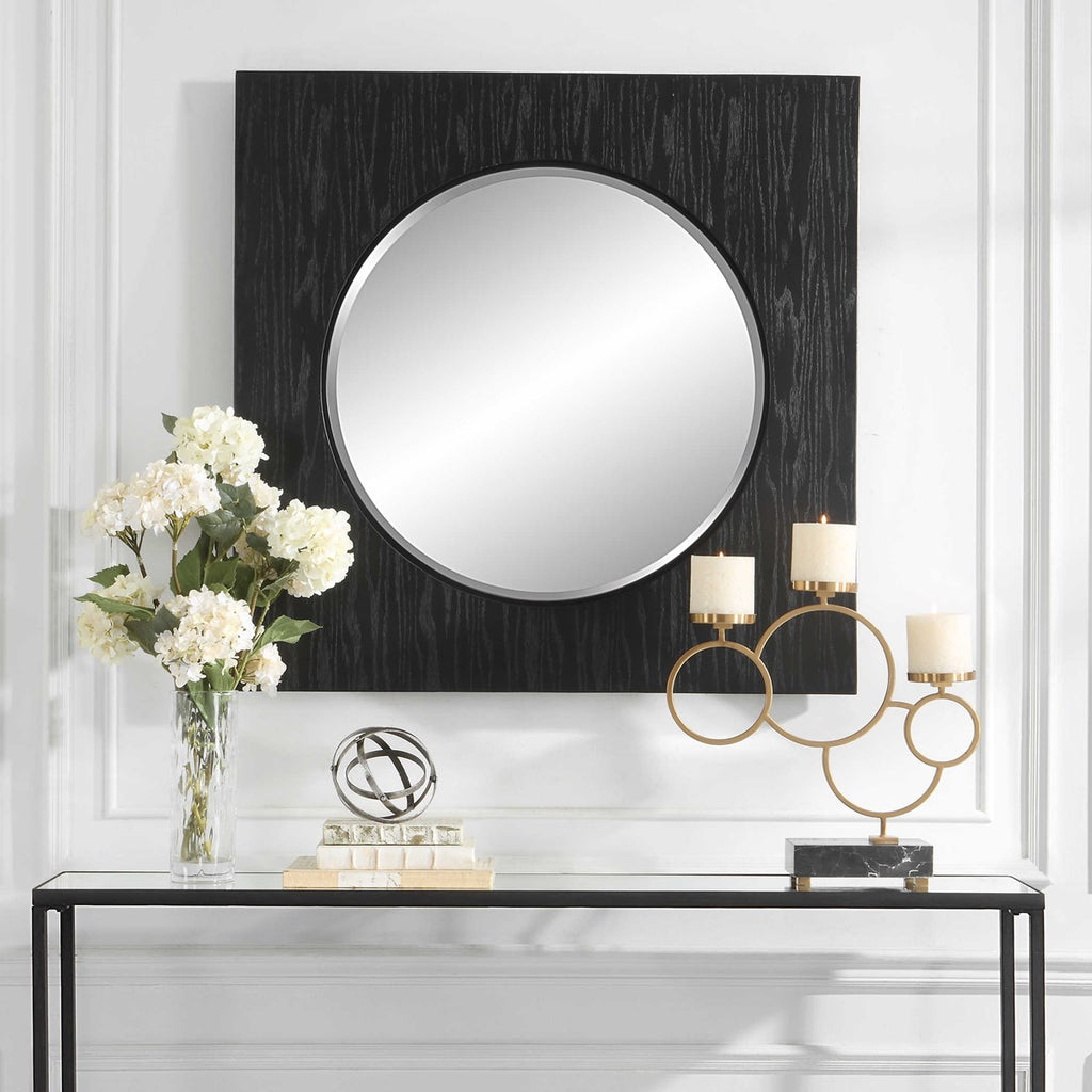 Hillview Wood Panel Mirror - Bombay Mercantile