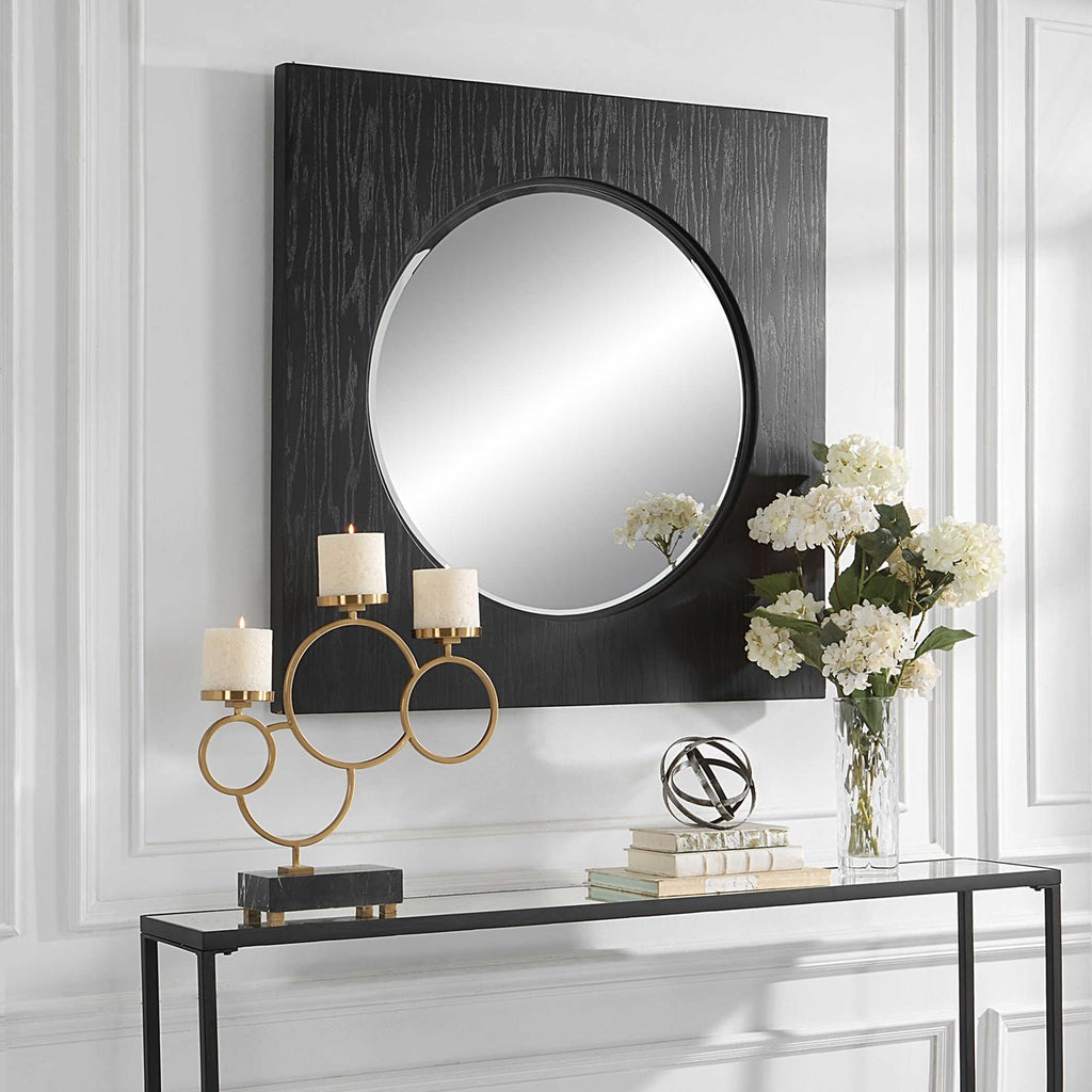 Hillview Wood Panel Mirror - Bombay Mercantile