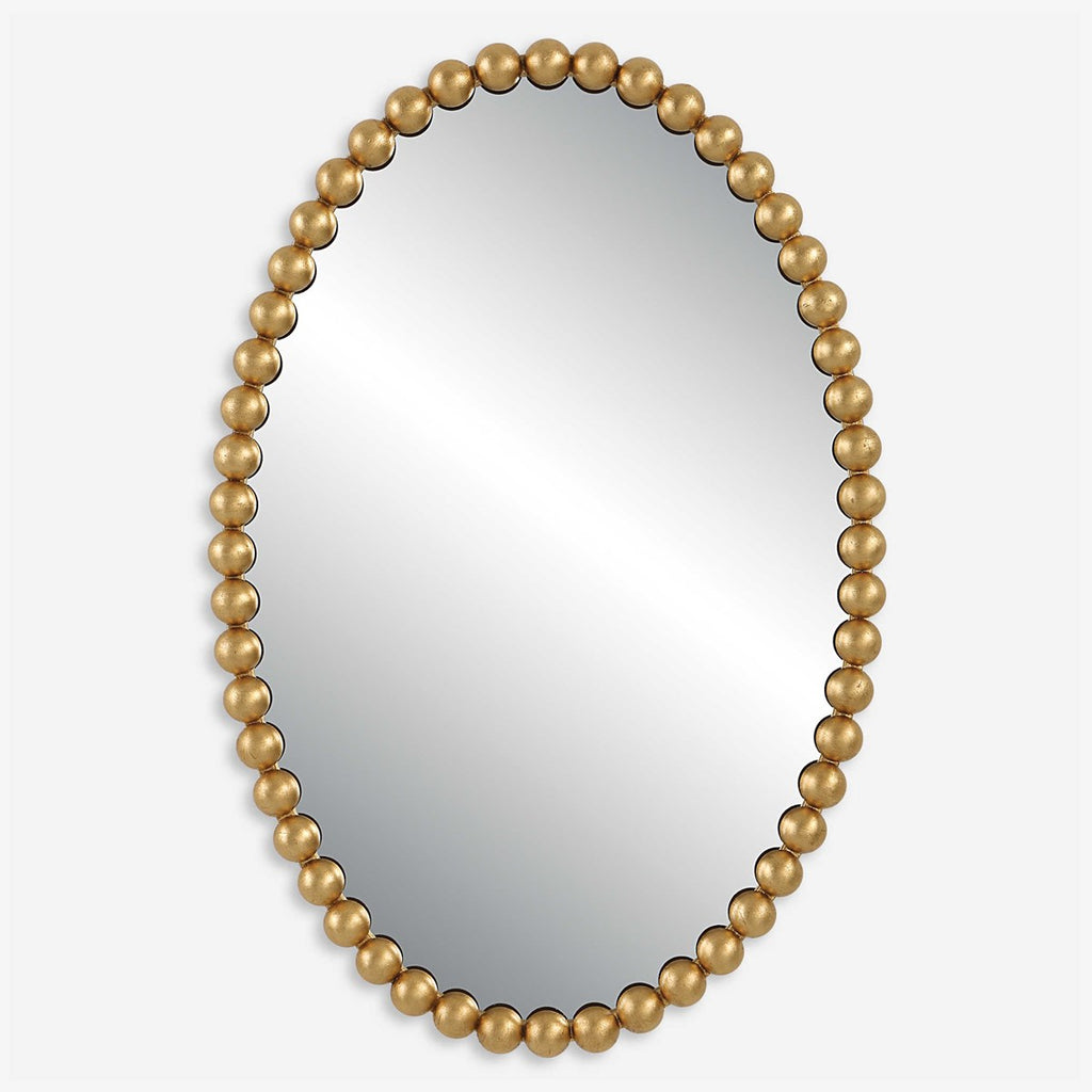 Serna Gold Oval Mirror - Bombay Mercantile