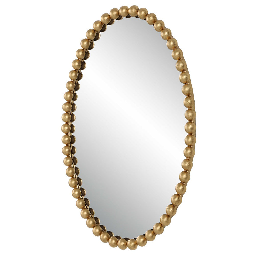 Serna Gold Oval Mirror - Bombay Mercantile