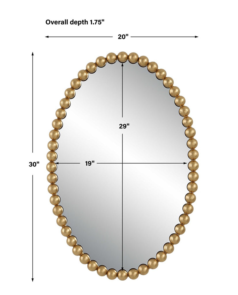 Serna Gold Oval Mirror - Bombay Mercantile