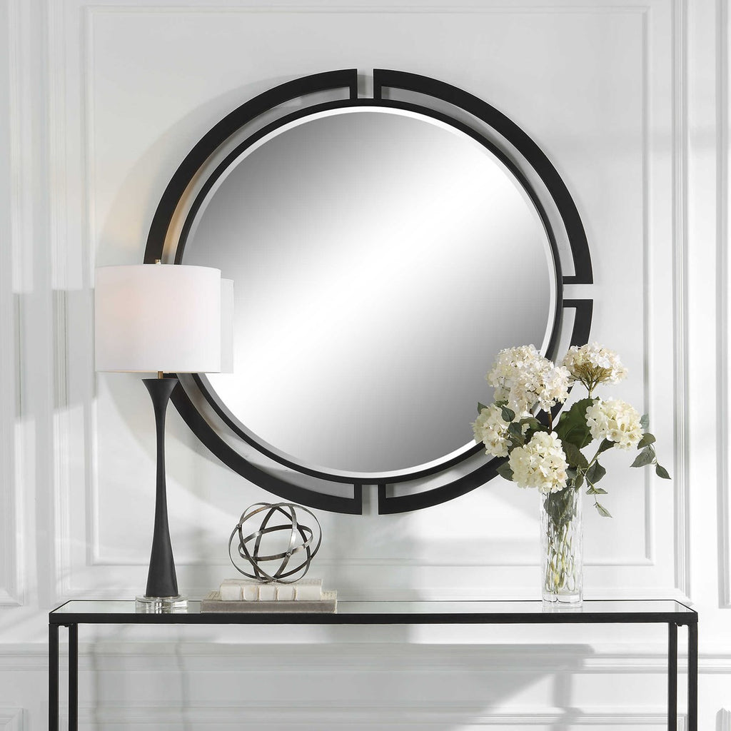 Quadrant Modern Round Mirror - Bombay Mercantile