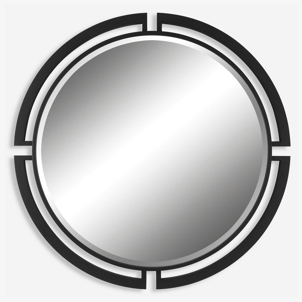 Quadrant Modern Round Mirror - Bombay Mercantile
