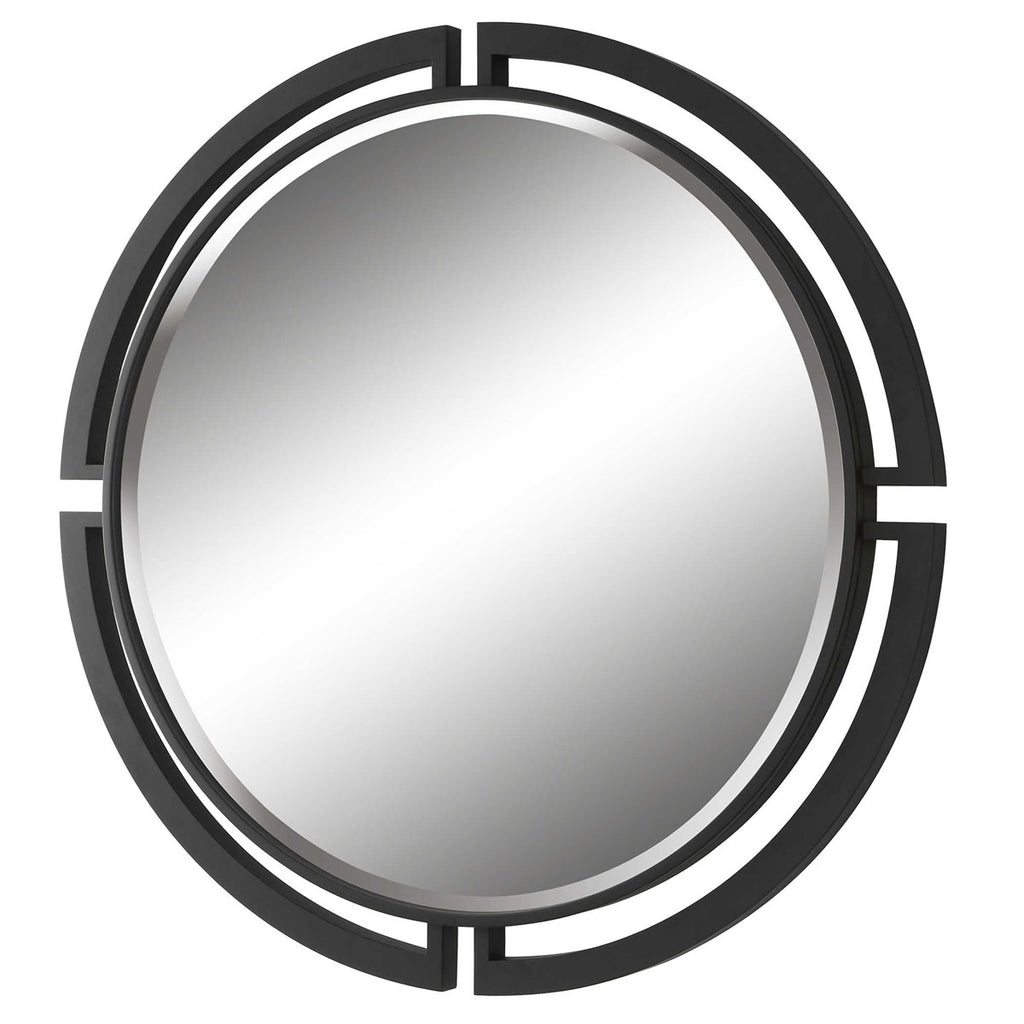 Quadrant Modern Round Mirror - Bombay Mercantile
