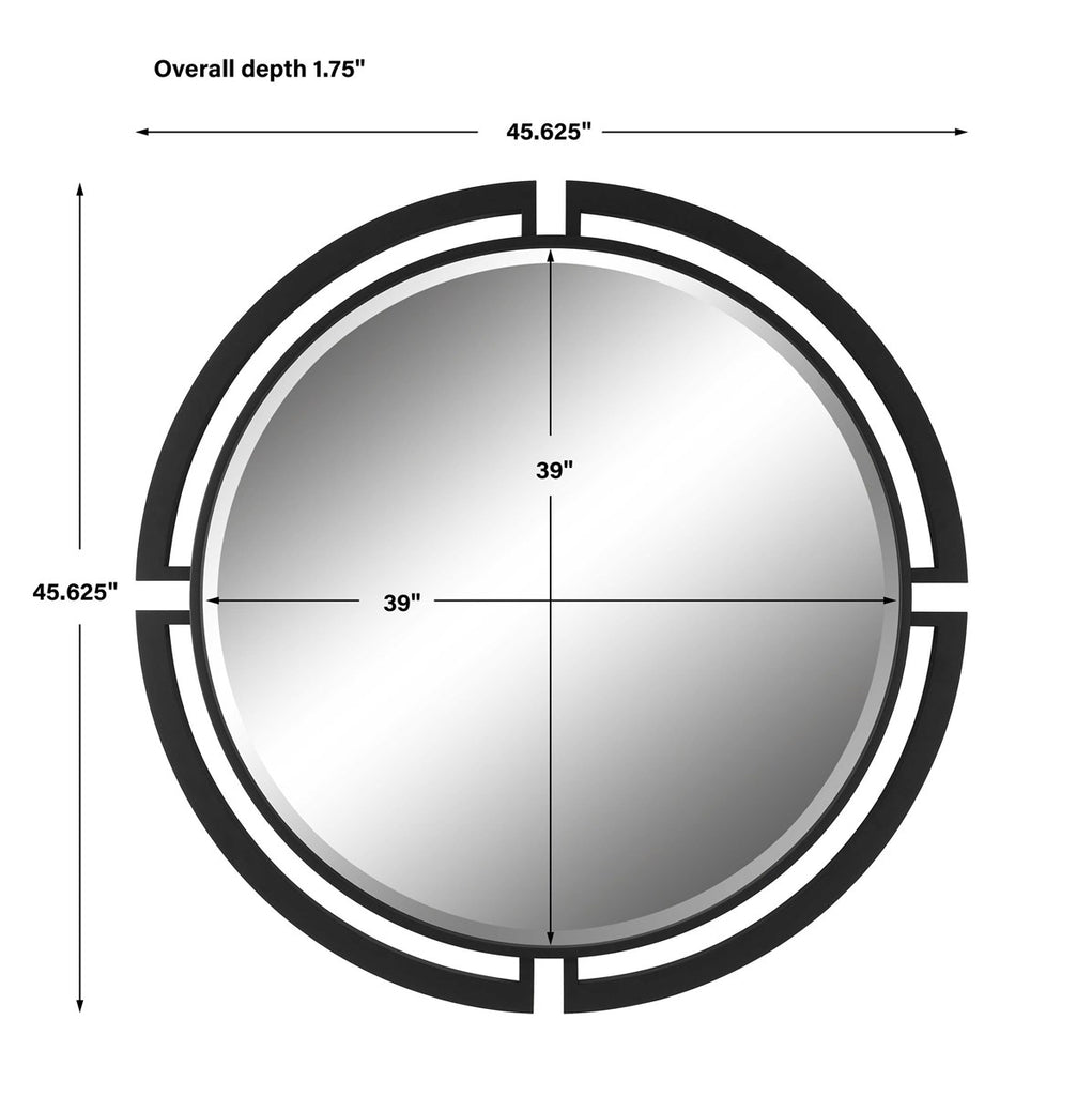 Quadrant Modern Round Mirror - Bombay Mercantile