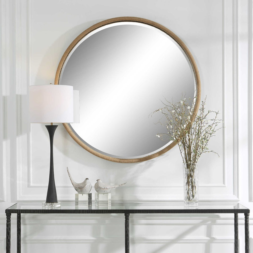 Ranchero Natural Rope Round Mirror - Bombay Mercantile