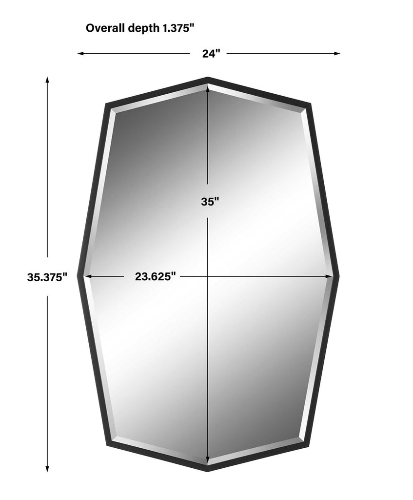 Facet Octagonal Iron Mirror - Bombay Mercantile