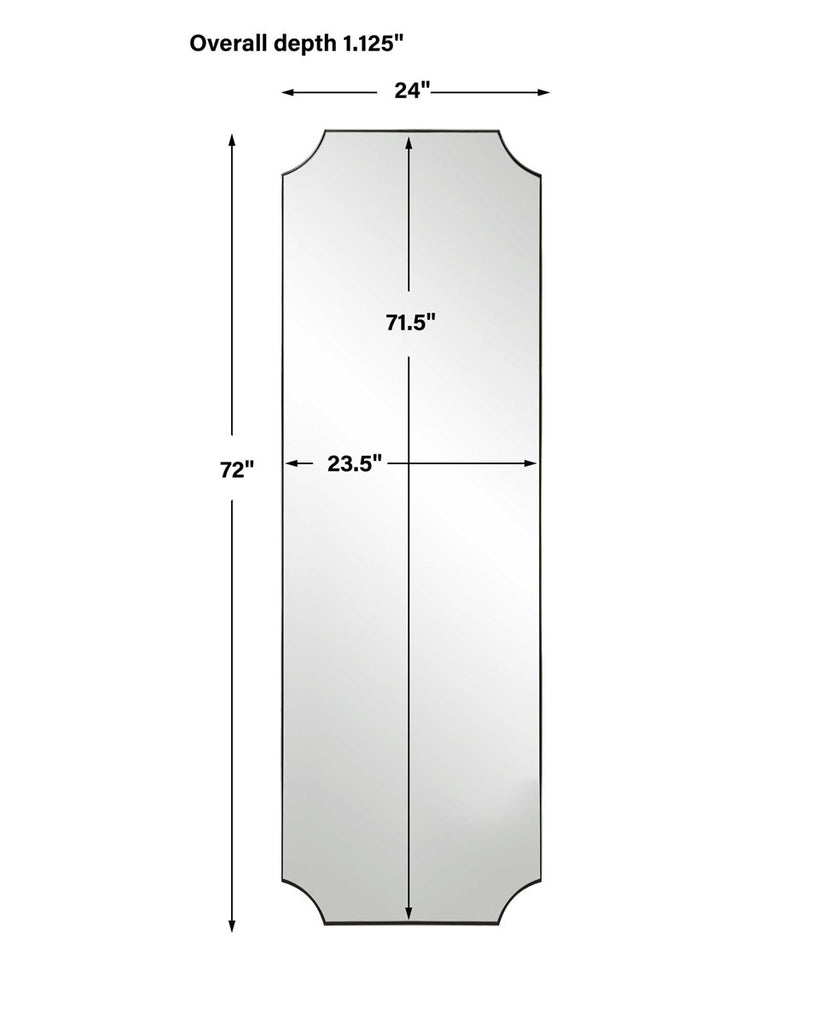 Lennox Nickel Tall Mirror - Bombay Mercantile