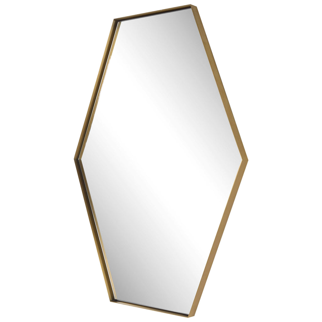 Ankara Brass Hexagon Mirror - Bombay Mercantile