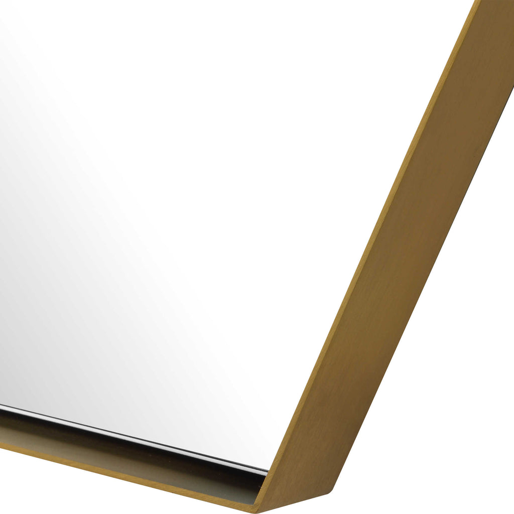 Ankara Brass Hexagon Mirror - Bombay Mercantile