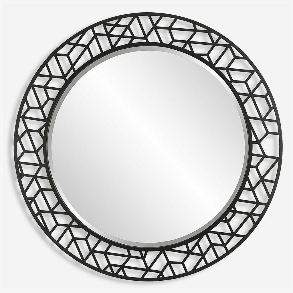 Mosaic Metal Round Mirror - Bombay Mercantile