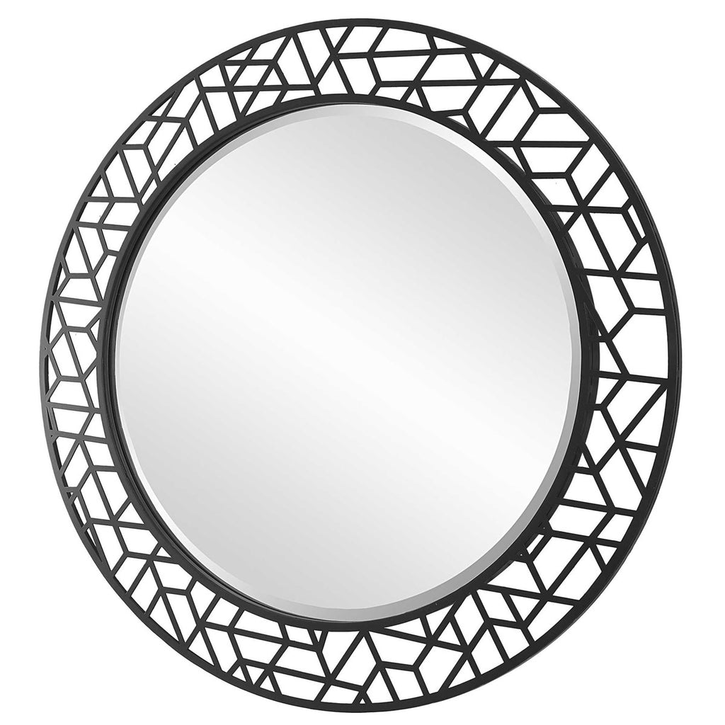 Mosaic Metal Round Mirror - Bombay Mercantile
