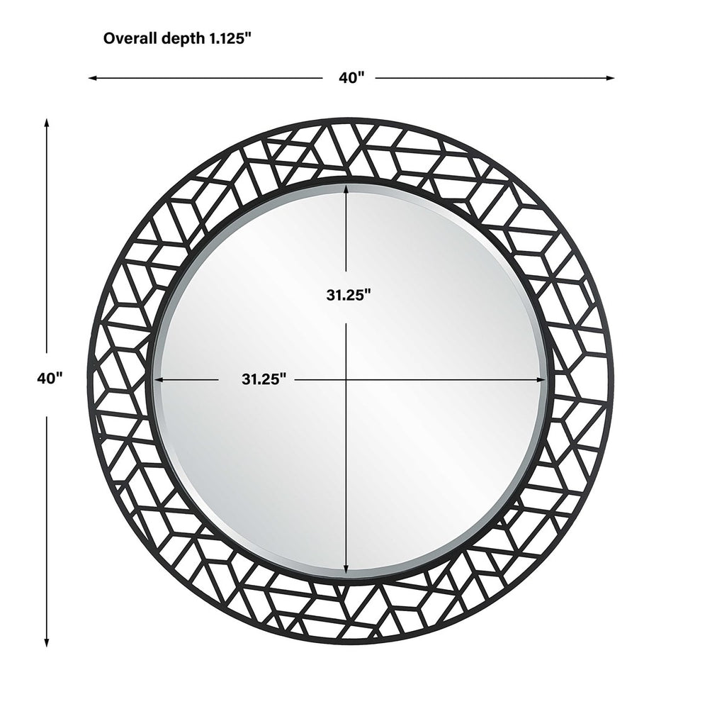 Mosaic Metal Round Mirror - Bombay Mercantile