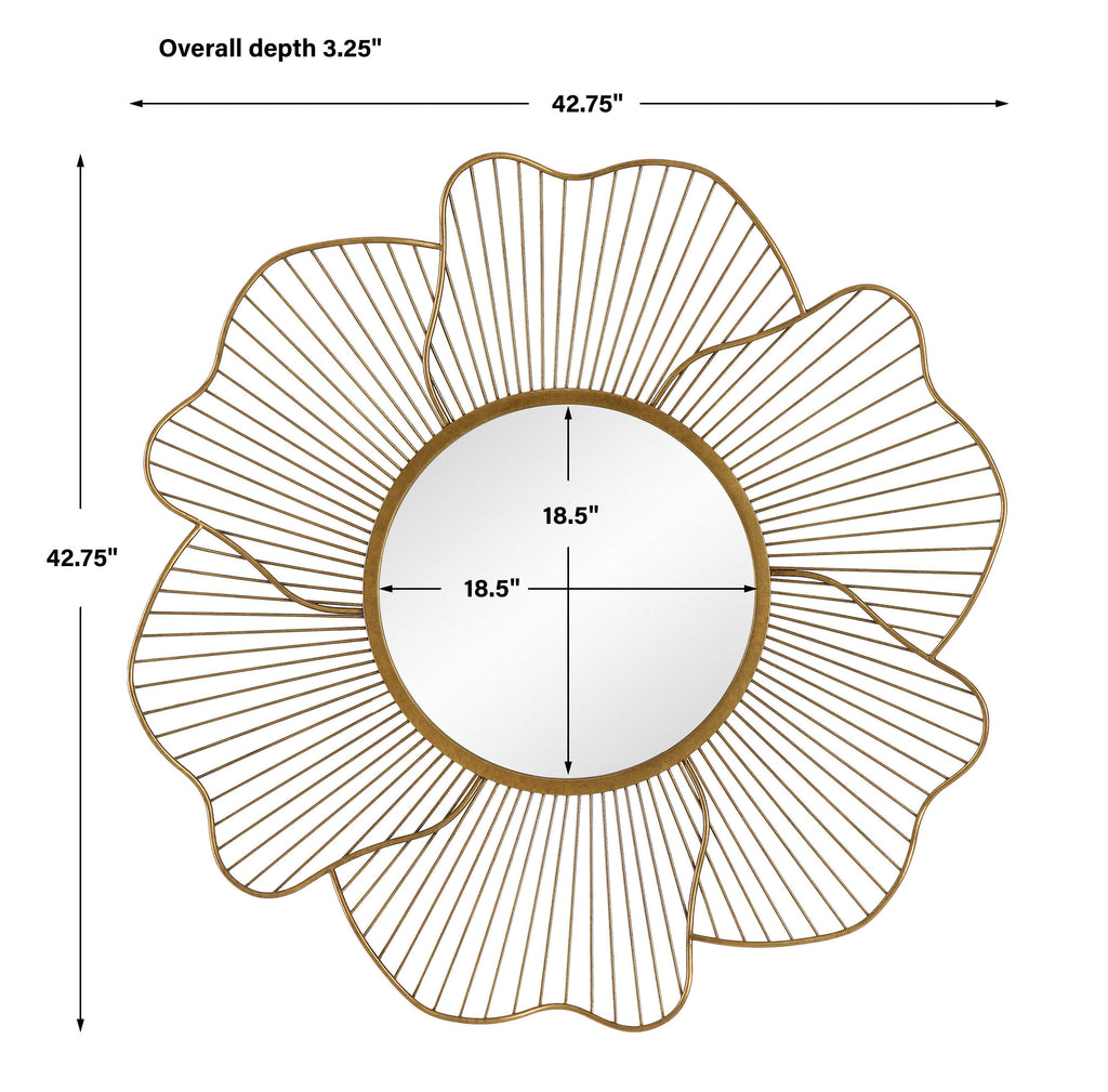 Blossom Gold Floral Mirror - Bombay Mercantile