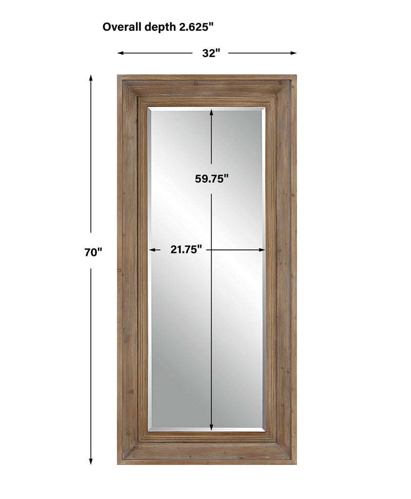 Missoula Large Natural Wood Mirror - Bombay Mercantile