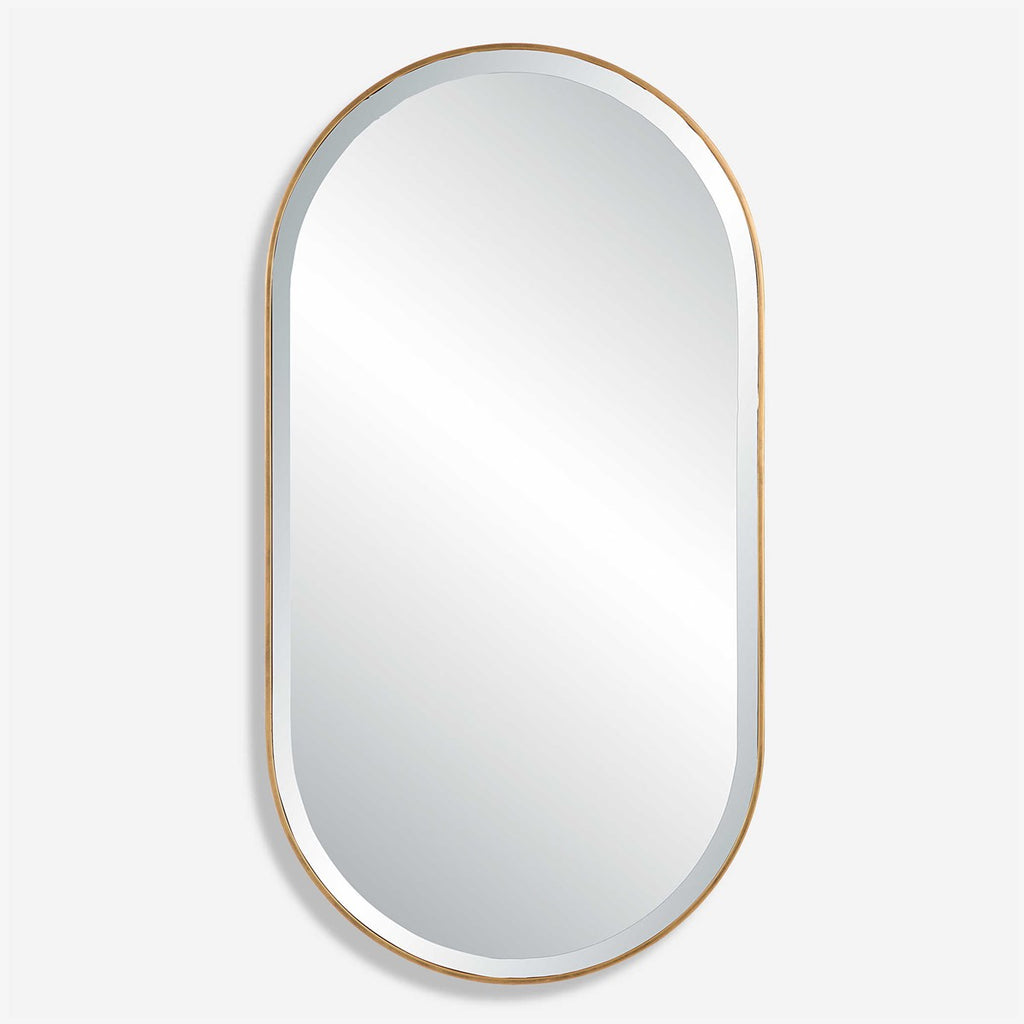 Lago Oval Gold Mirror - Bombay Mercantile