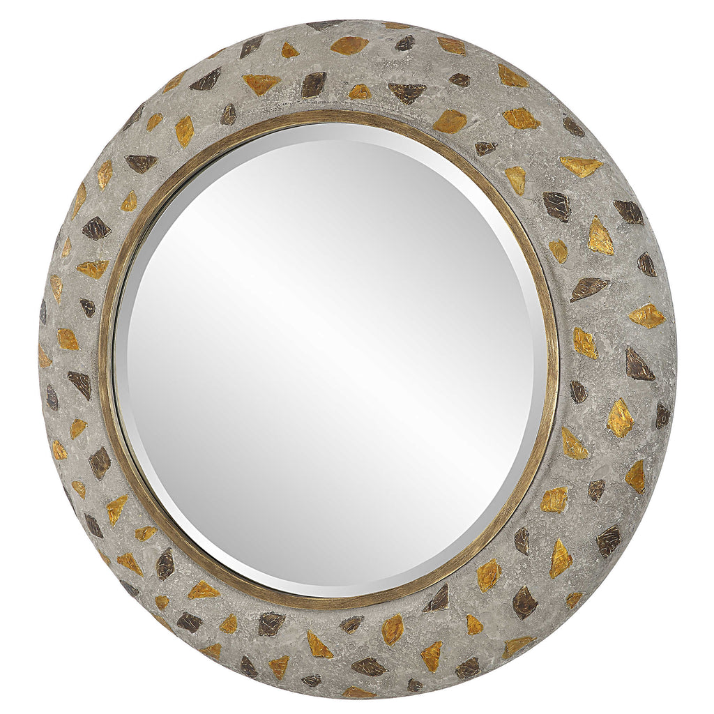 Copper Terrazzo Round Mirror - Bombay Mercantile