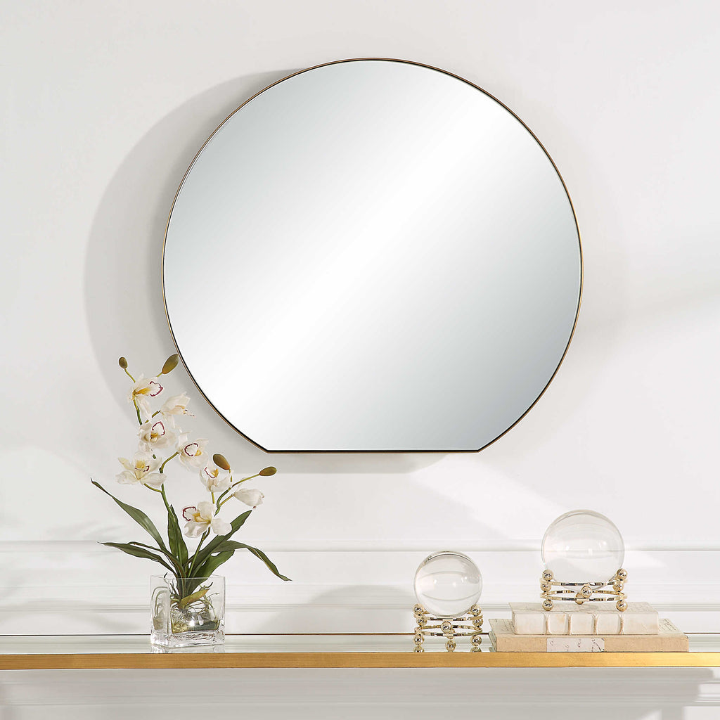 Cabell Small Brass Mirror - Bombay Mercantile