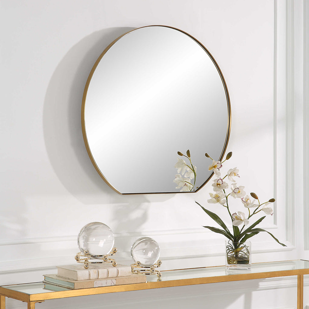 Cabell Small Brass Mirror - Bombay Mercantile