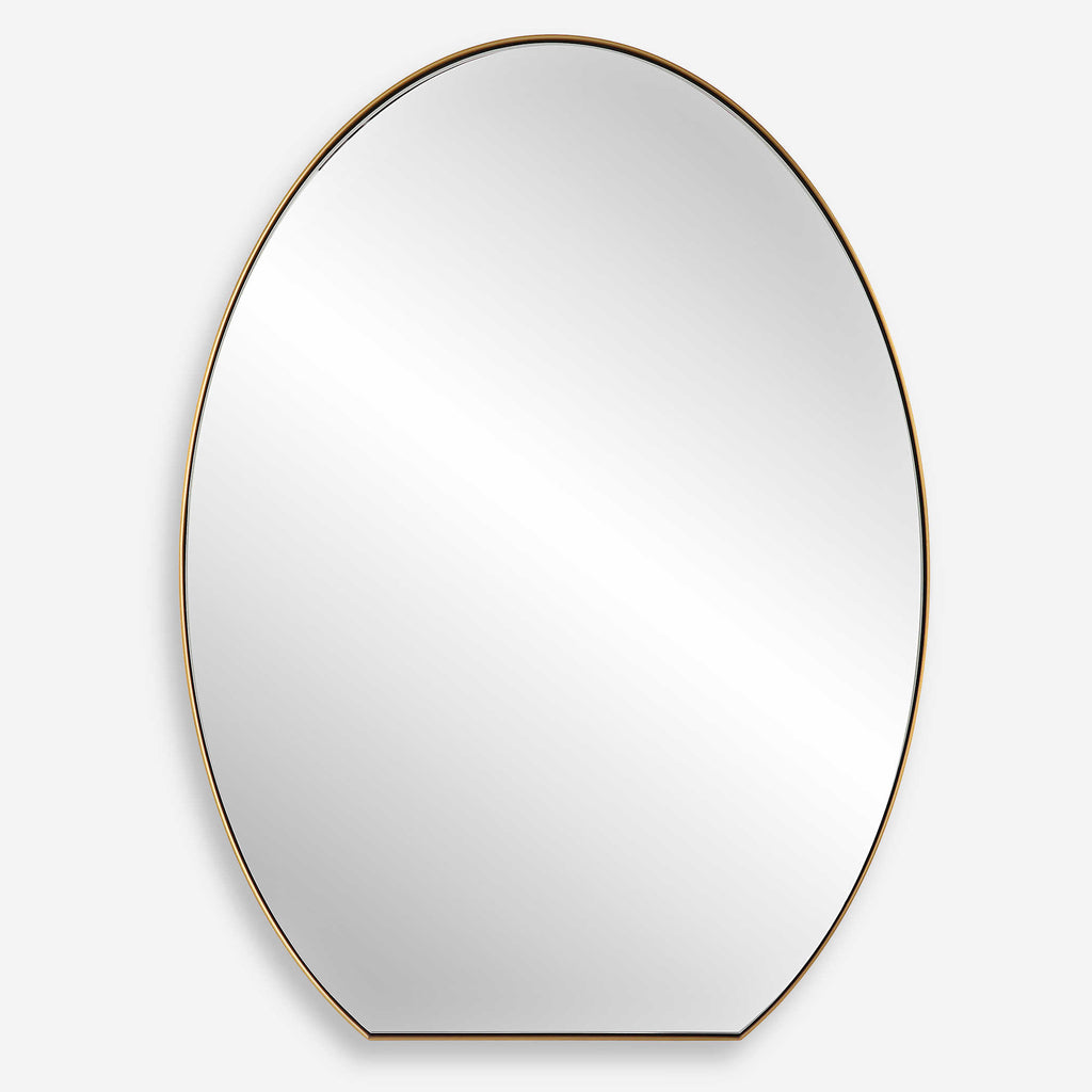 Cabell Brass Oval Mirror - Bombay Mercantile