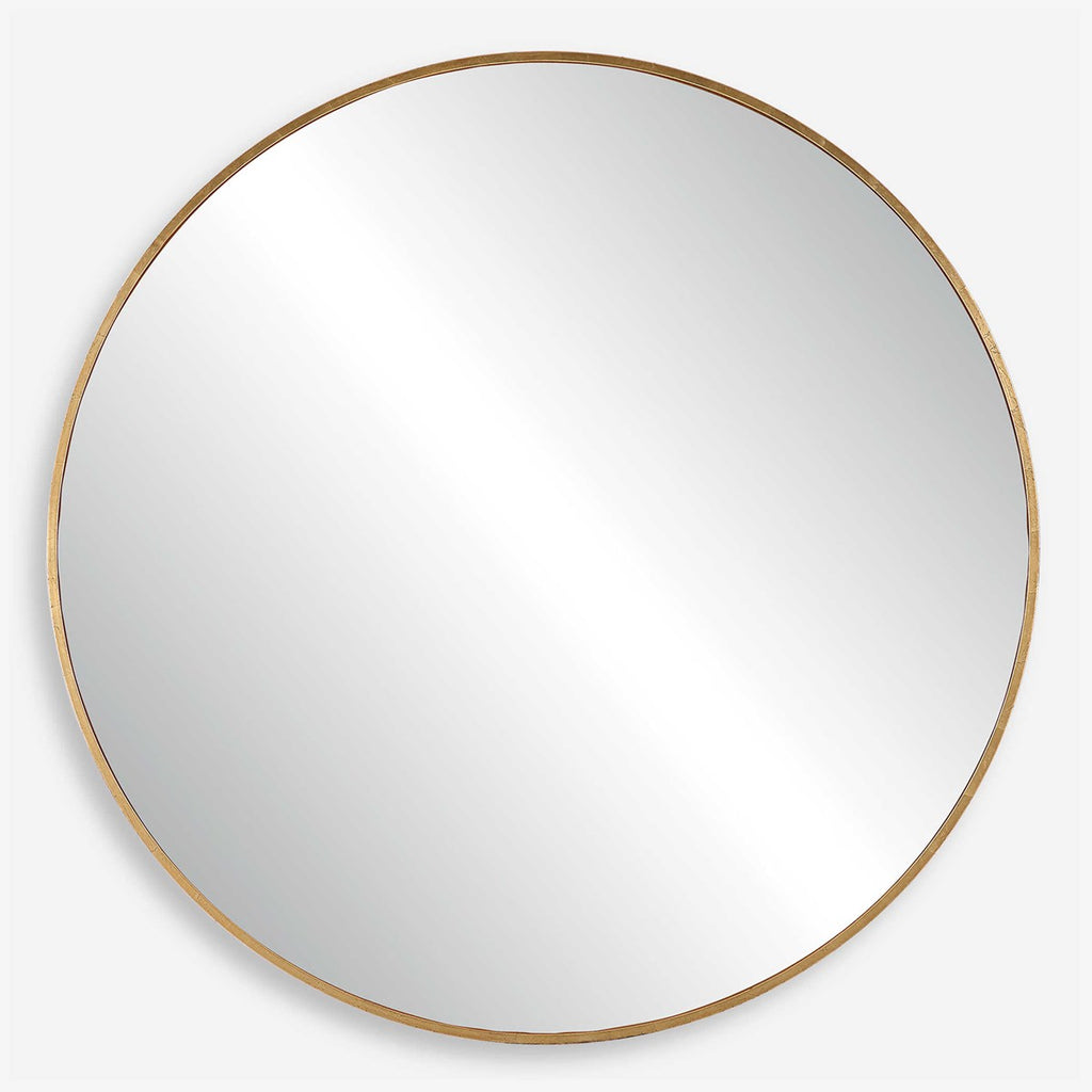 Junius Large Gold Round Mirror - Bombay Mercantile