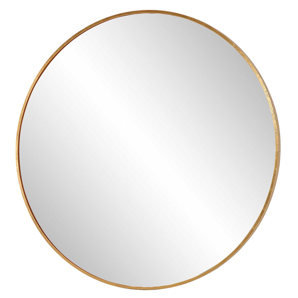 Junius Large Gold Round Mirror - Bombay Mercantile