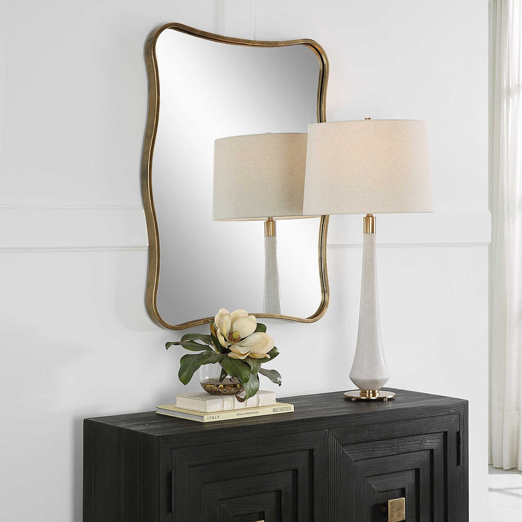Pavia Curvy Vanity Mirror - Bombay Mercantile