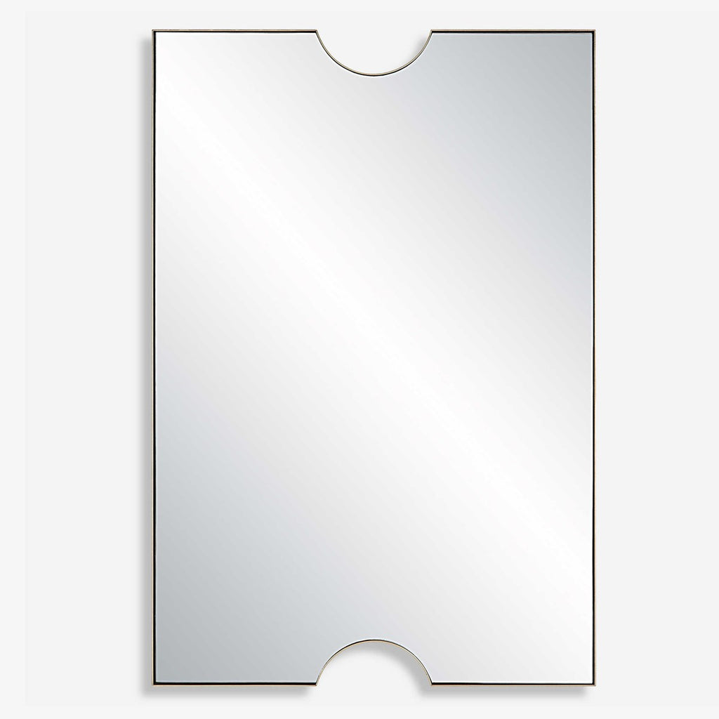 Ticket Gold Vanity Mirror - Bombay Mercantile