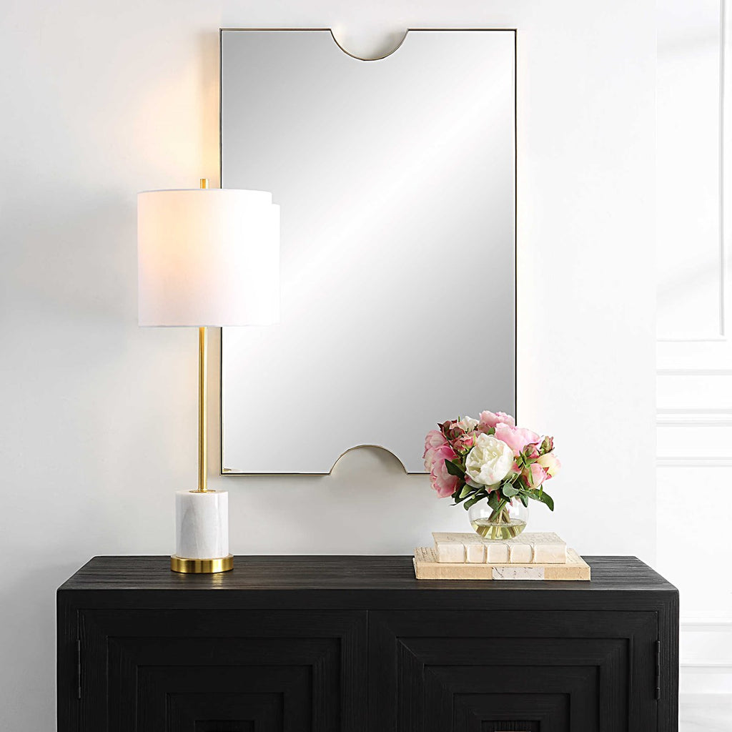 Ticket Gold Vanity Mirror - Bombay Mercantile