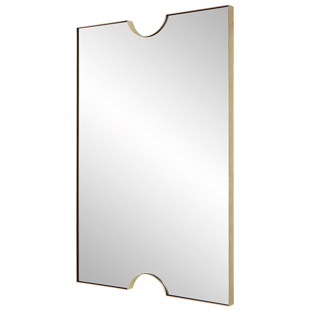 Ticket Gold Vanity Mirror - Bombay Mercantile