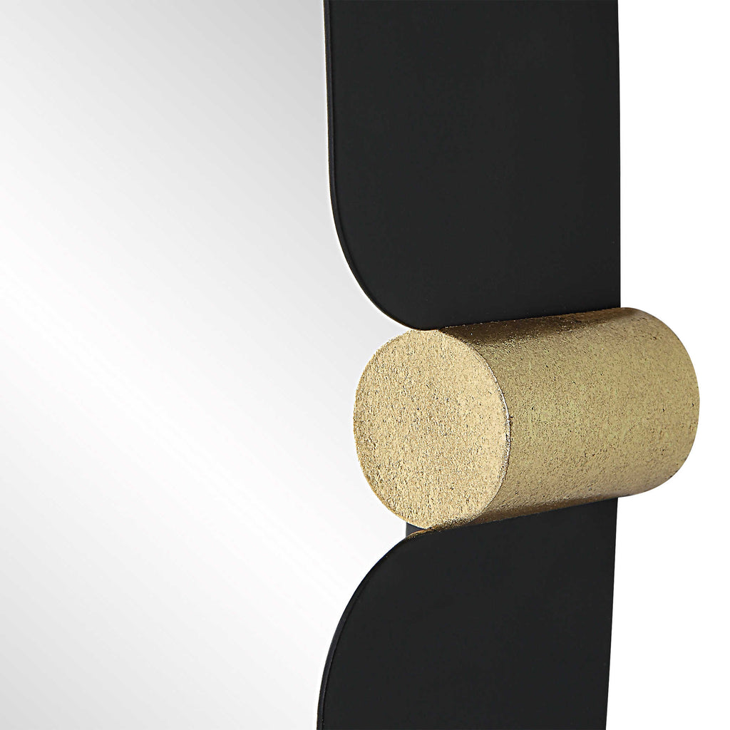 Bonded Round Black Mirror - Bombay Mercantile