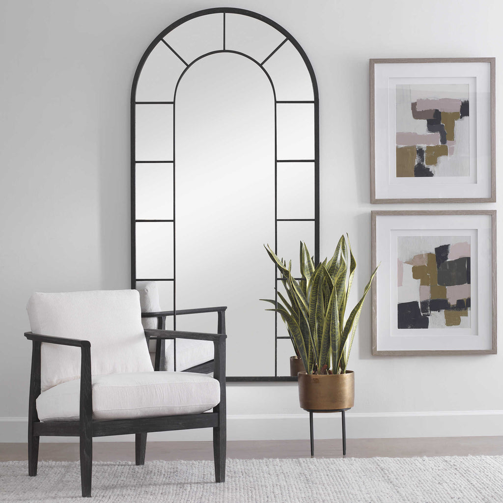 Dillingham Black Arch Mirror - Bombay Mercantile