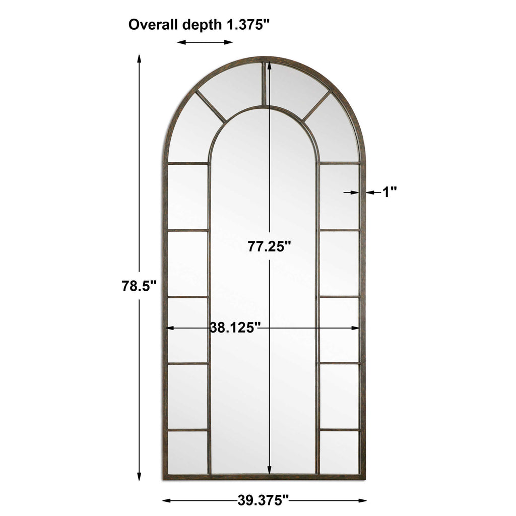 Dillingham Black Arch Mirror - Bombay Mercantile