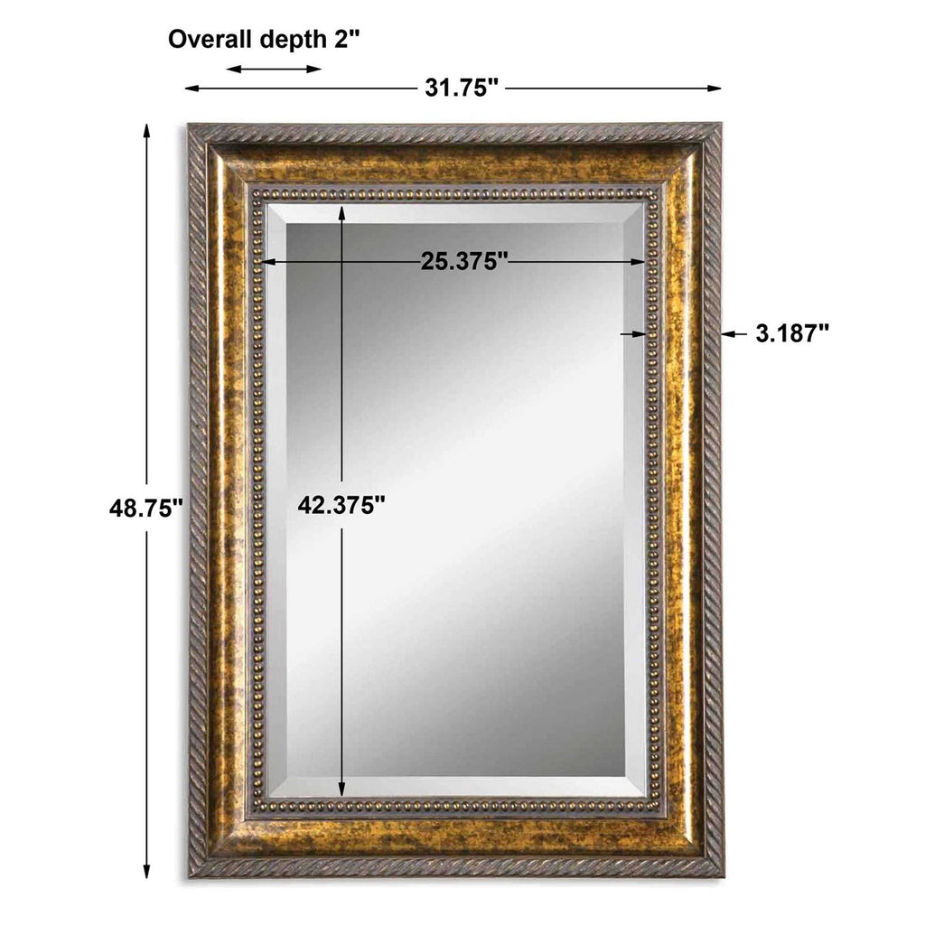 Sinatra Large Bronze Mirror - Bombay Mercantile