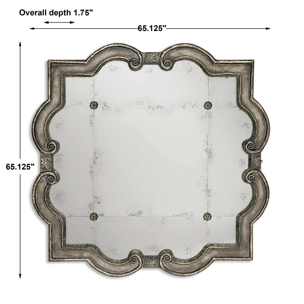Prisca Distressed Silver Mirror - Bombay Mercantile