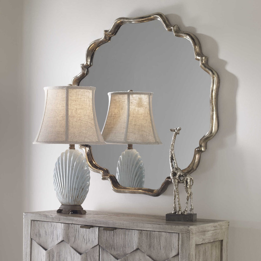 Valentia Silver Mirror - Bombay Mercantile