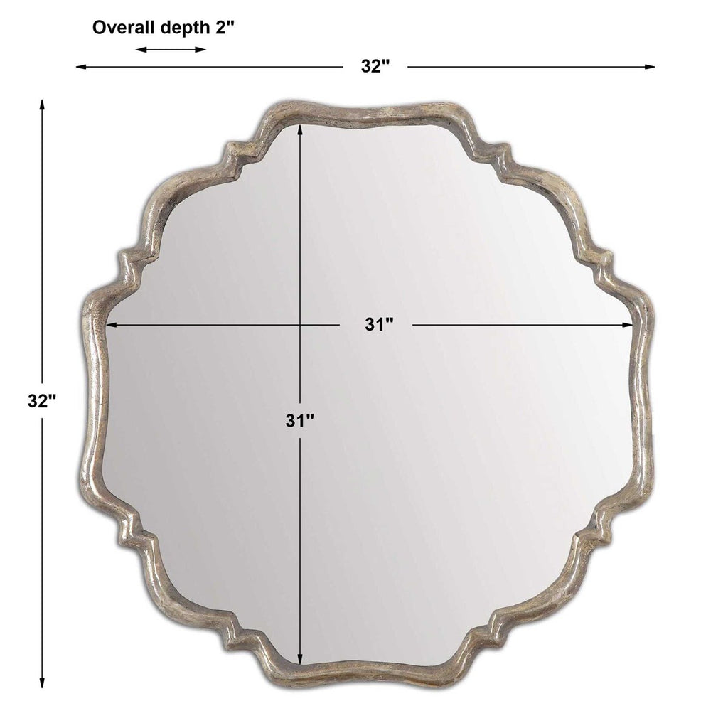 Valentia Silver Mirror - Bombay Mercantile