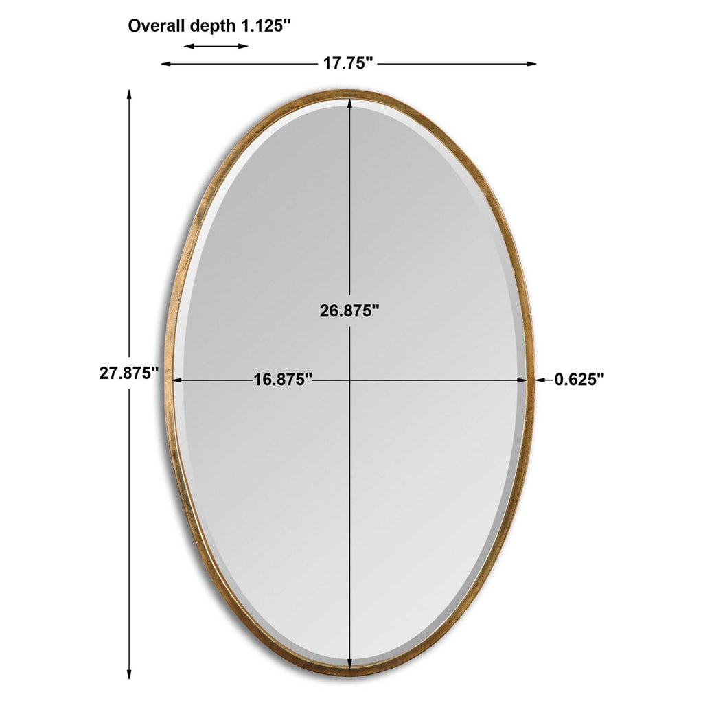 Herleva Gold Oval Mirror - Bombay Mercantile