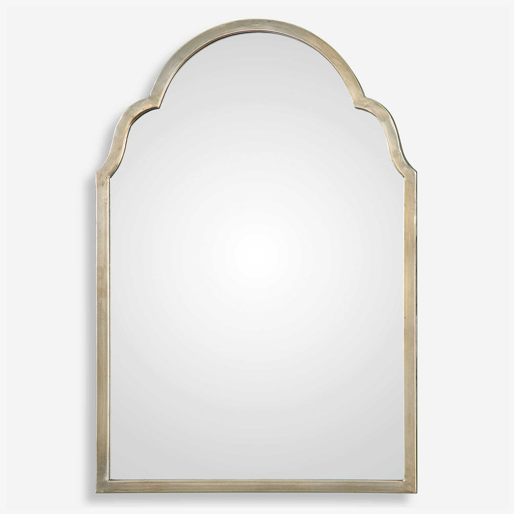 Brayden Petite Silver Arch Mirror - Bombay Mercantile