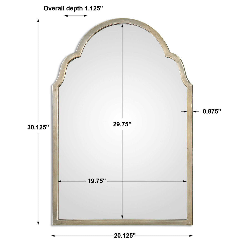 Brayden Petite Silver Arch Mirror - Bombay Mercantile