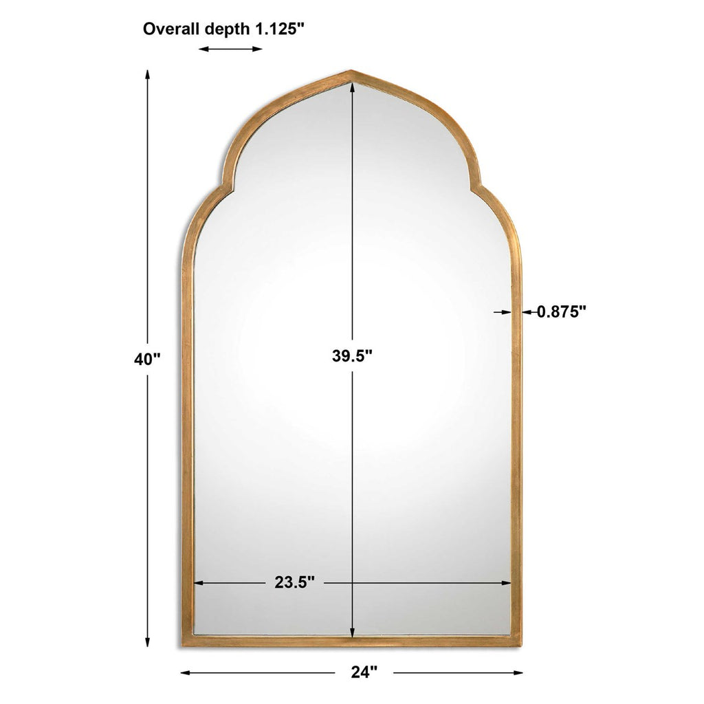 Kenitra Gold Arch Mirror - Bombay Mercantile