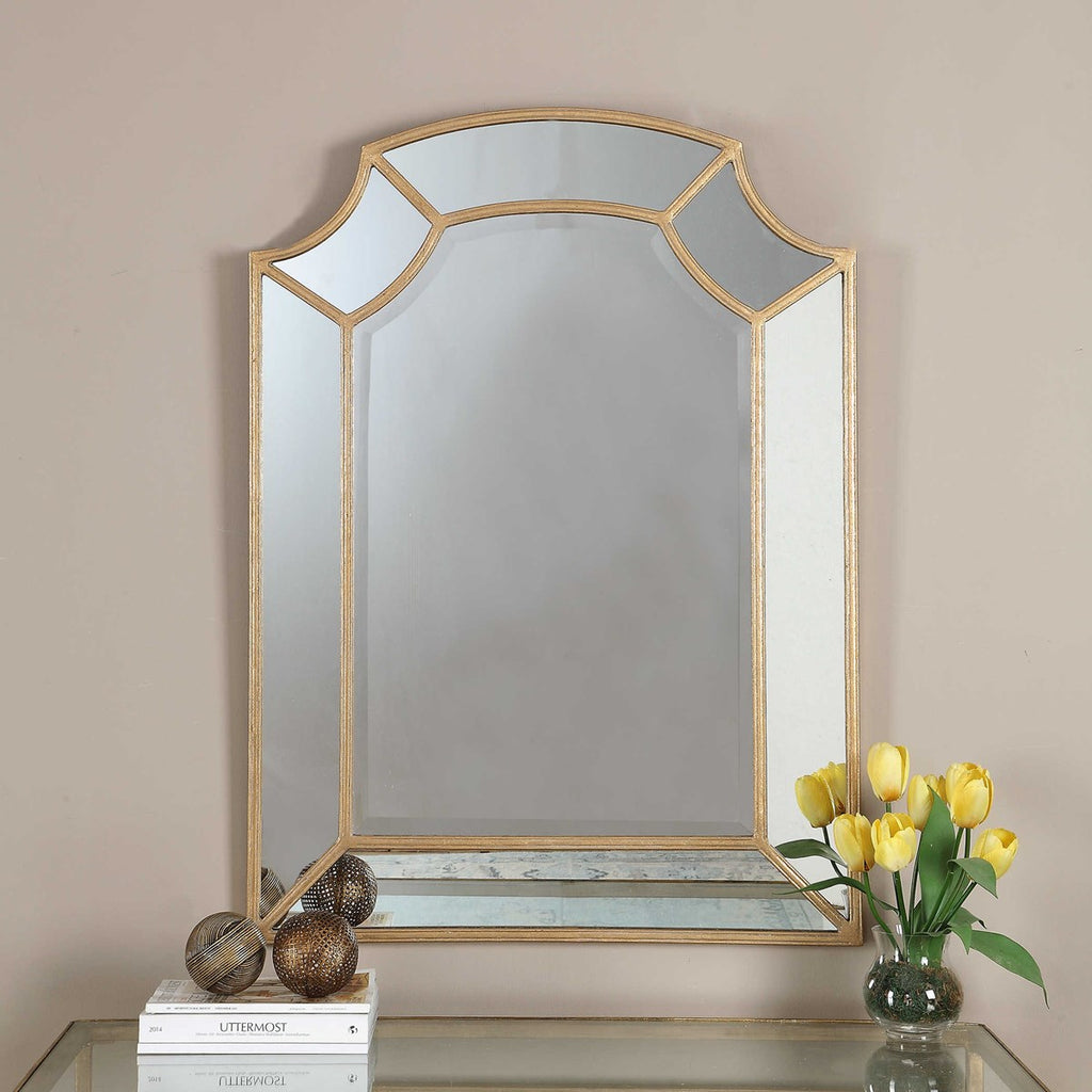 Francoli Gold Arch Mirror - Bombay Mercantile