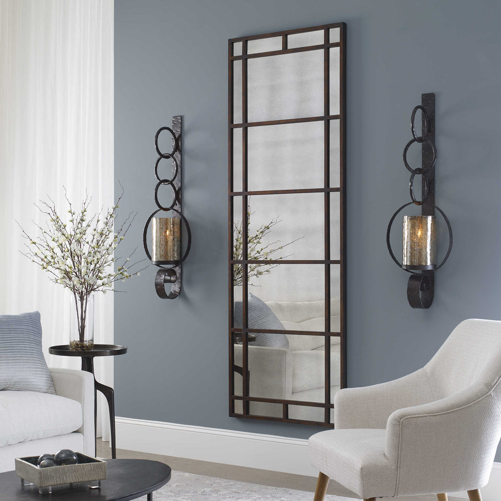 Avidan Antique Bronze Mirror - Bombay Mercantile