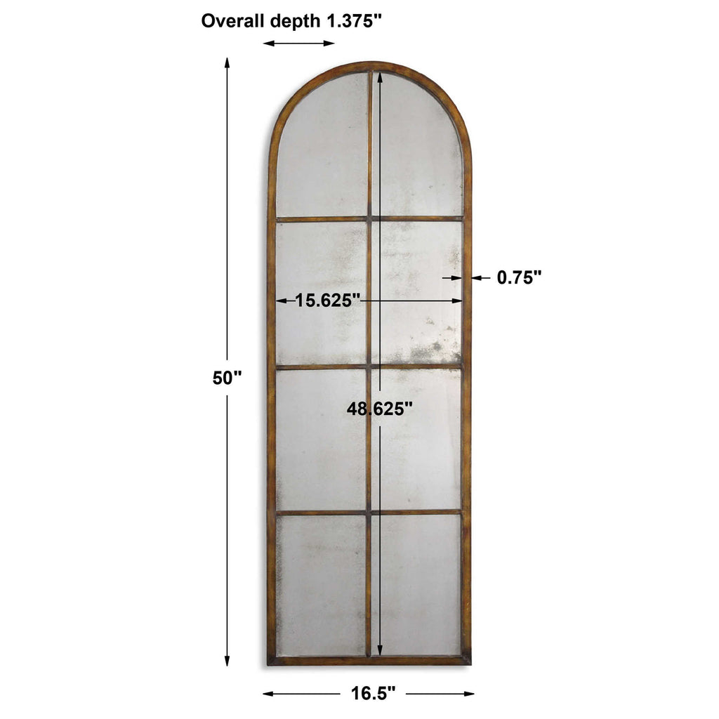 Amiel Arched Brown Mirror - Bombay Mercantile