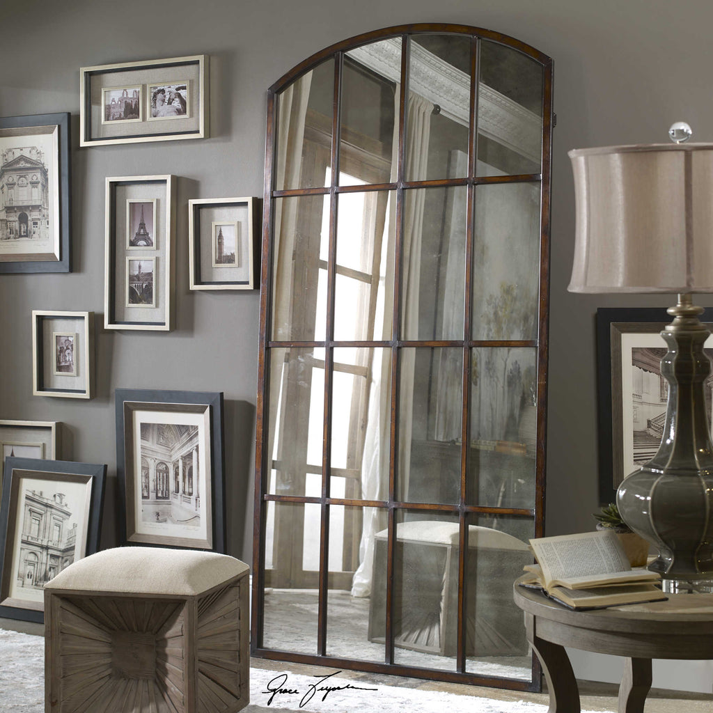 Amiel Antique Large Arch Mirror - Bombay Mercantile