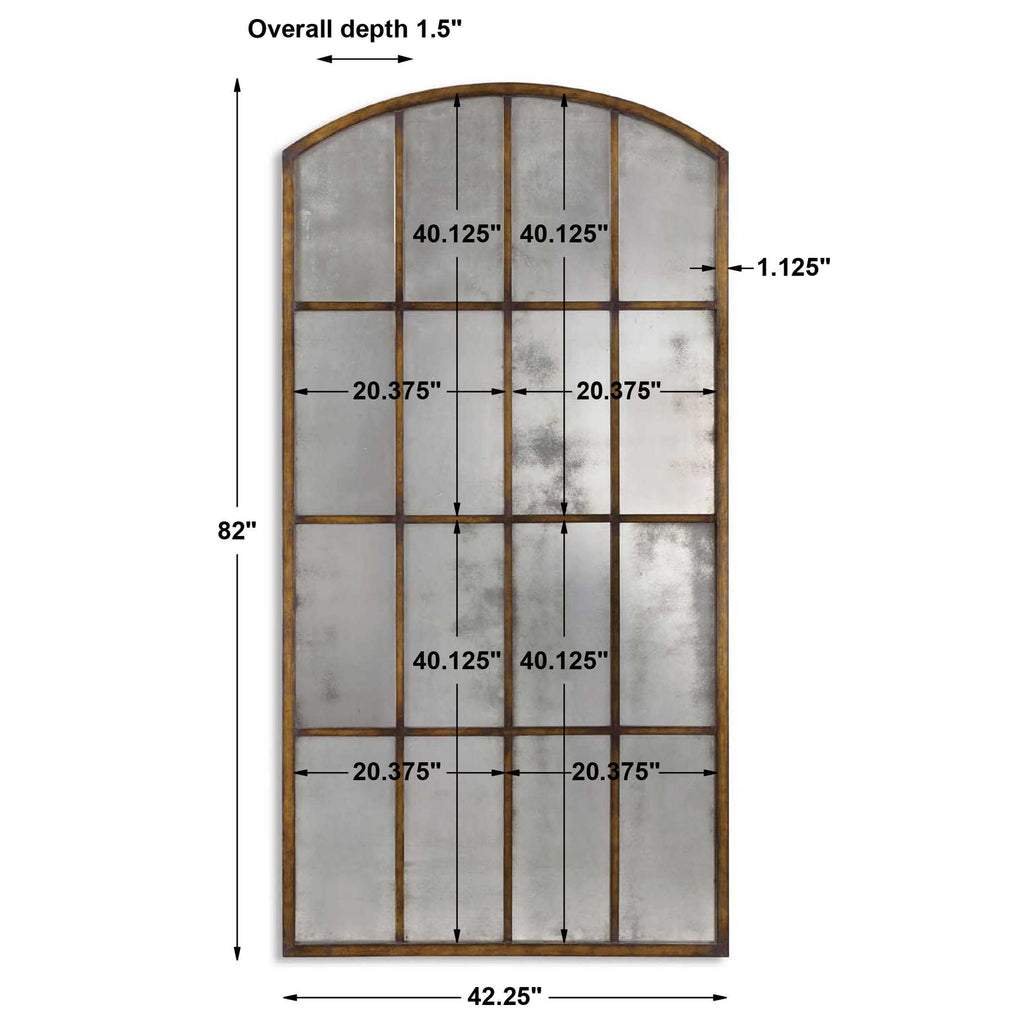 Amiel Antique Large Arch Mirror - Bombay Mercantile