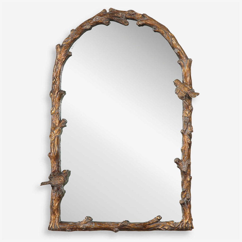 Paza Antique Gold Arch Mirror - Bombay Mercantile
