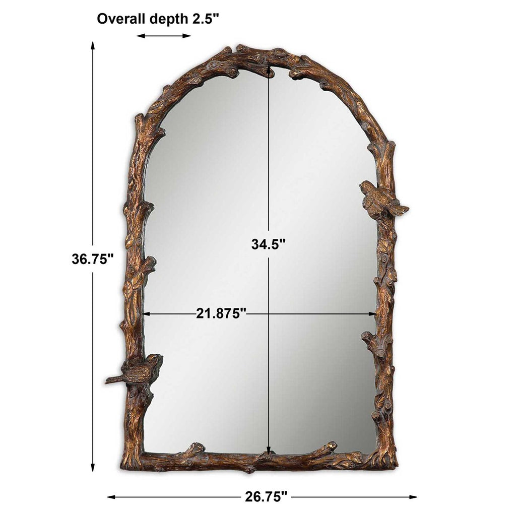 Paza Antique Gold Arch Mirror - Bombay Mercantile